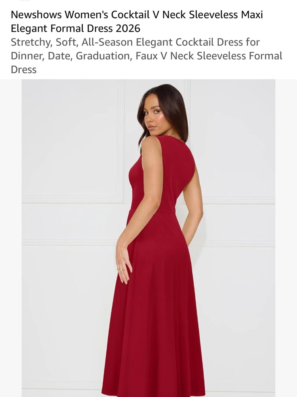 Sleeveless V-Neck Maxi Dress in Burgundy